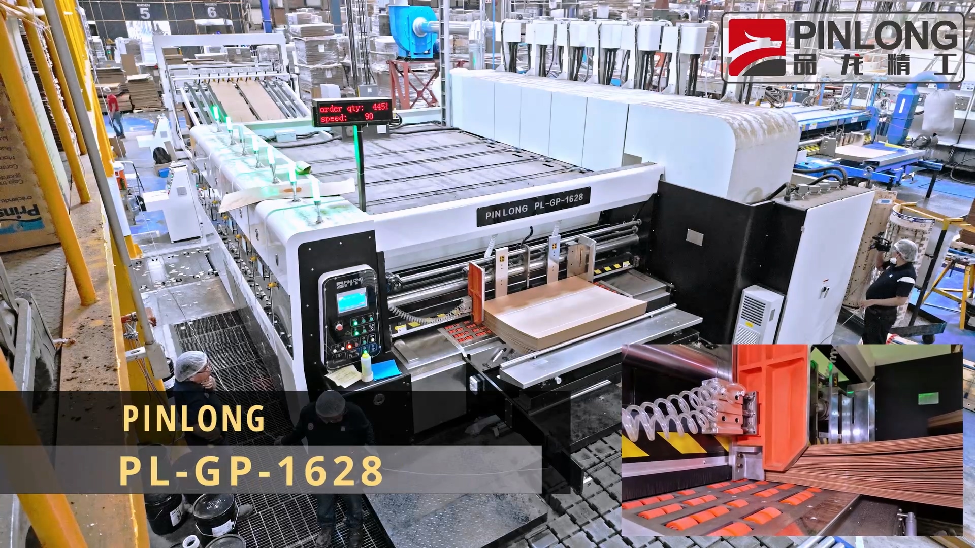 PL-GP-1600*2800mm bottom print flexo printer slotter die cutter vibrator stacker