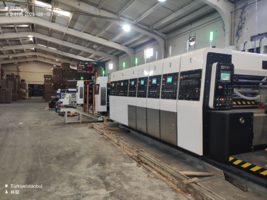 Turkey PL-GPFG-1228 Pre Feeder + Vacuum Transfer Flexo Printer Folder Gluer (2025)